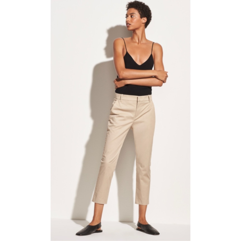 Vince Women's Tan Washed Chino Trousers size 4 NWT Hard to find!
